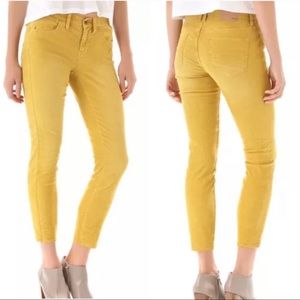 Madewell Skinny Cropped Corduroy yellow Pants